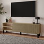 Hanah Home Soporte para TV River - Roble cálido y roble zafiro